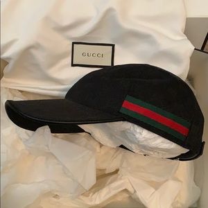 Double G Gucci canvas black baseball cap